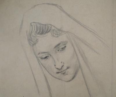 Léopold Franz KOWALSKI: Portrait de Camille, dessin original 2