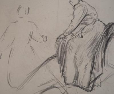 Léopold Franz KOWALSKI: Loren à dos de cheval, dessin original 2