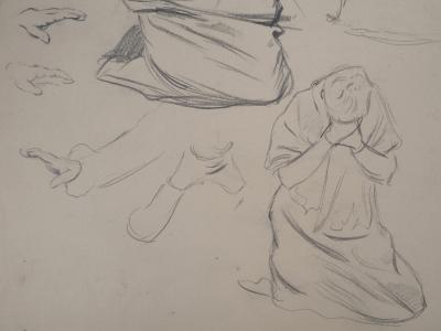 Léopold Franz KOWALSKI: Supplication, dessin original 2