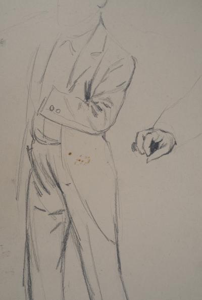 Léopold Franz KOWALSKI: Homme en smoking, dessin original 2
