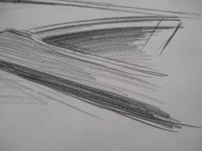 Léopold Franz KOWALSKI: L'avant de la barque, dessin original 2