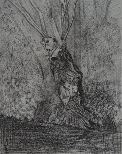 Léopold Franz KOWALSKI: Le cerf, dessin original 2
