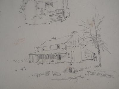 Léopold Franz KOWALSKI: Les faces d'une maison, dessin original 2