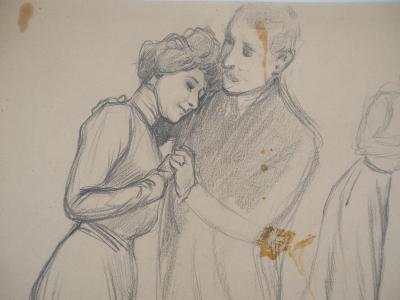 Léopold Franz KOWALSKI: L'étreinte, dessin original 2