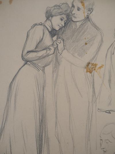 Léopold Franz KOWALSKI: L'étreinte, dessin original 2