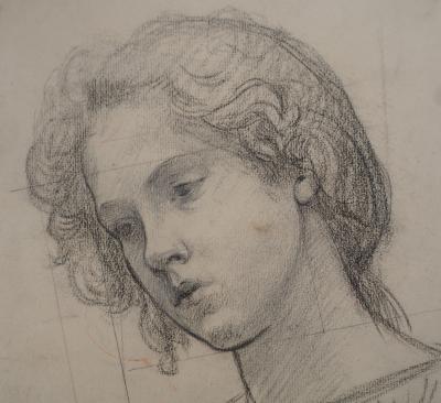 Léopold Franz KOWALSKI: Portrait de Mlle Flavin, dessin original 2
