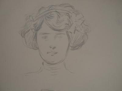 Léopold Franz KOWALSKI: Portrait de Christelle, dessin original 2