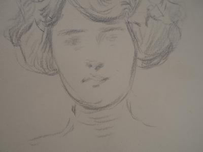 Léopold Franz KOWALSKI: Portrait de Christelle, dessin original 2