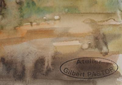 Gilbert PASTOR : Sous-Bois, Aquarelle originale signée 2