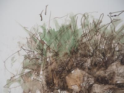Gilbert PASTOR : Cachette des animaux, Aquarelle originale signée 2