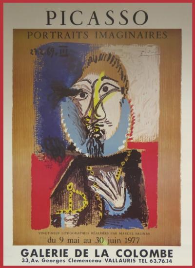 Pablo Picasso - Affiche originale d’exposition - Galerie de la colombe - 1977 2