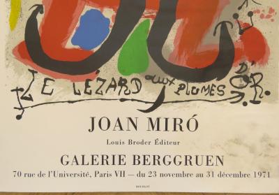Joan MIRO - Affiche originale d’exposition - Galerie Berggruen - 1971 2
