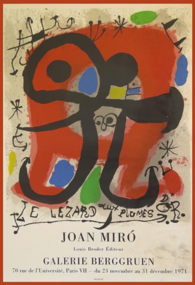 Joan MIRO - Affiche originale d’exposition - Galerie Berggruen - 1971 2