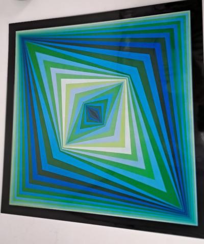 Victor VASARELY (d’après) - Rhombus, 1968 - Héliogravure