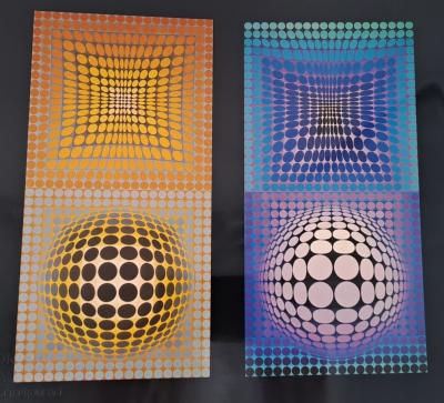 Victor VASARELY (d’après) - VP-118, 1970 et VP-108, 1969 - Héliogravure 2