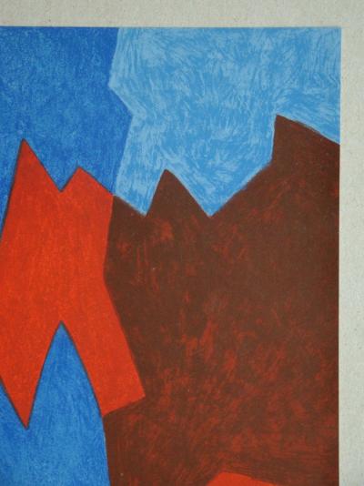 Serge POLIAKOFF - Composition rouge et bleue, 1968 - Lithographie originale 2