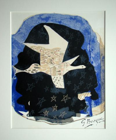 Georges BRAQUE - Les étoiles, 1959 - Lithographie originale en couleurs signée 2