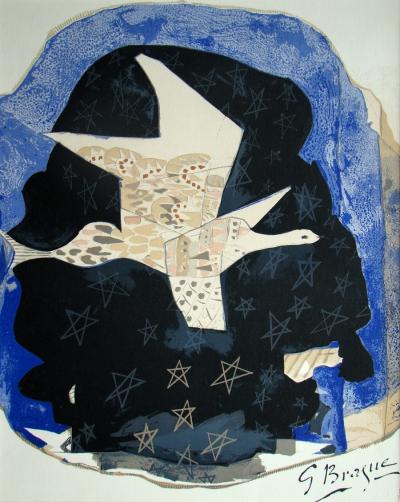 Georges BRAQUE - Les étoiles, 1959 - Lithographie originale en couleurs signée 2
