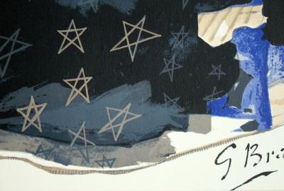 Georges BRAQUE - Les étoiles, 1959 - Lithographie originale en couleurs signée 2