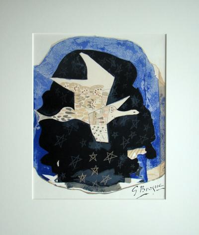 Georges BRAQUE - Les étoiles, 1959 - Lithographie originale en couleurs signée 2