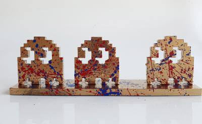 SPACO  - Pacman fantoms invader , 2024 - Sculpture pop street art 2