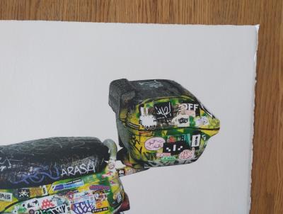 Space Invader -Scooter 2015 - Lithographie signée 2