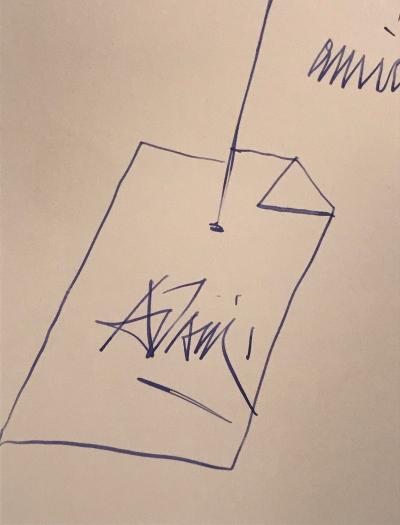 Valerio Adami - Sans titre -  Dessin signé 2