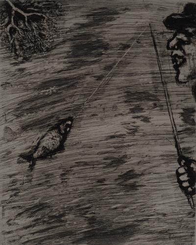Marc CHAGALL : La pêche, Gravure originale signée 2