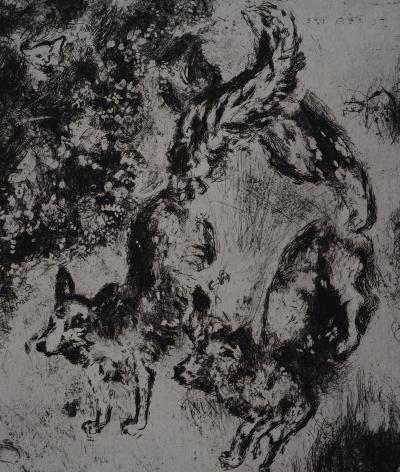 Marc CHAGALL : Les renards, Gravure originale signée 2