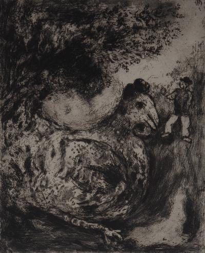 Marc CHAGALL : La poule aux œufs d’or, Gravure originale 2