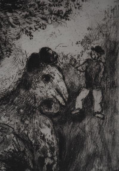 Marc CHAGALL : La poule aux œufs d’or, Gravure originale 2