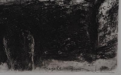 Marc CHAGALL : La fuite, Gravure originale signée 2