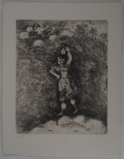 Marc CHAGALL : La laitière, Gravure originale signée 2