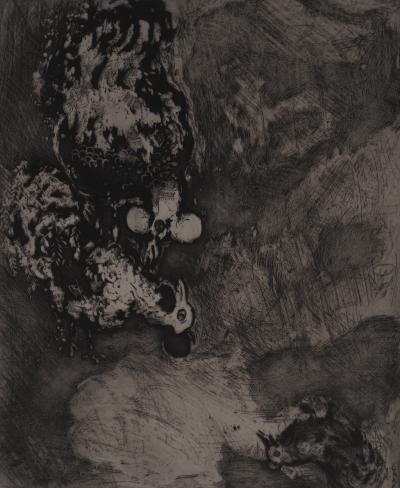 Marc CHAGALL : Les deux coqs, Gravure originale signée 2