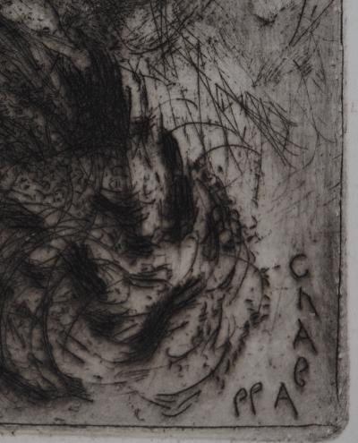 Marc CHAGALL : Les deux coqs, Gravure originale signée 2