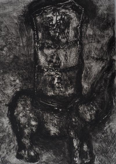 Marc CHAGALL : Le rat et l’éléphant, Gravure originale signée 2
