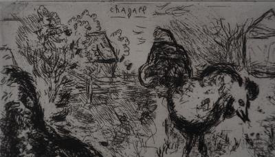 Marc CHAGALL : La basse-cour, Gravure originale signée 2