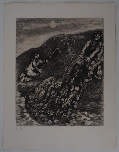 Marc CHAGALL : Marins, La pêche au filet, Gravure originale signée 2