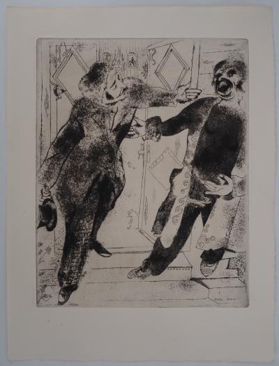 Marc CHAGALL : Les deux compères, Gravure originale signée 2