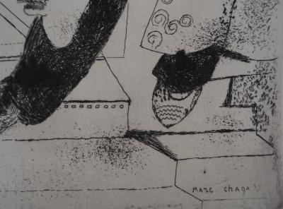 Marc CHAGALL : Les deux compères, Gravure originale signée 2