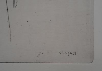 Marc CHAGALL : Repas chez Manilov, Gravure originale signée 2