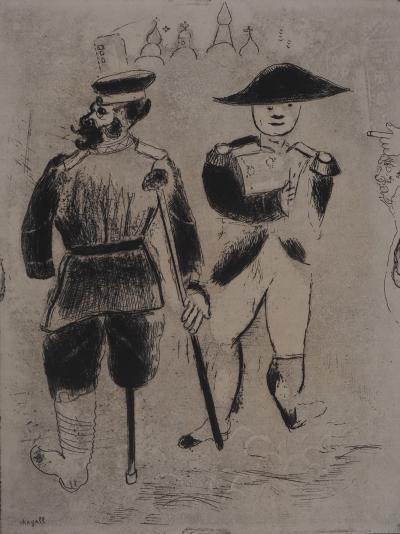 Marc CHAGALL : La rencontre avec Napoléon, Gravure originale signée 2