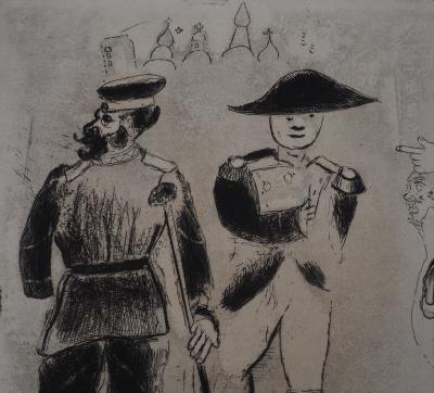 Marc CHAGALL : La rencontre avec Napoléon, Gravure originale signée 2