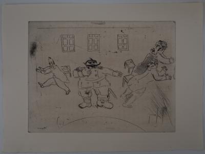 Marc CHAGALL : La présentation du nouveau chef, Gravure originale signée 2