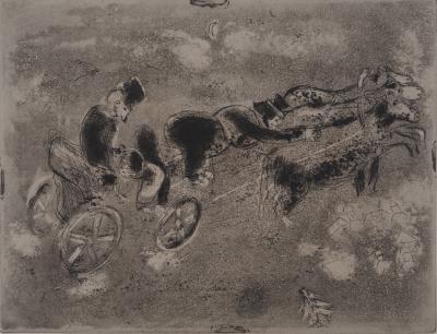 Marc CHAGALL : Voyage au clair de lune, Gravure originale 2