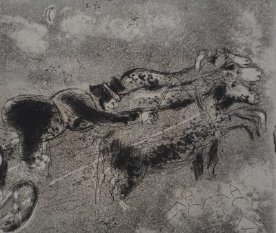 Marc CHAGALL : Voyage au clair de lune, Gravure originale 2