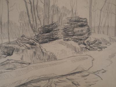 Léopold Franz KOWALSKI: Paysage, dessin original 2