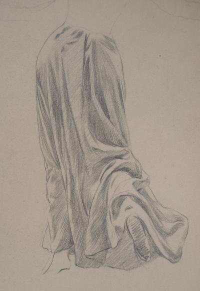 Léopold Franz KOWALSKI: Drapé d’une jupe en mouvement 1, dessin original 2