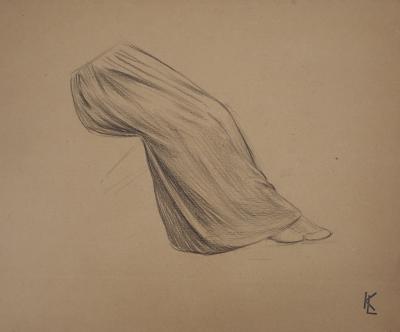 Léopold Franz KOWALSKI: Jupe longue, dessin original 2