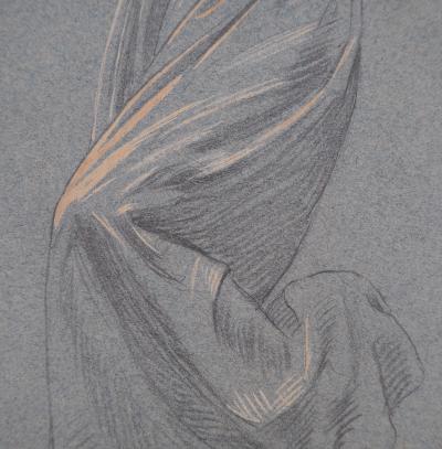 Léopold Franz KOWALSKI: Le drapé de robe, dessin original 2